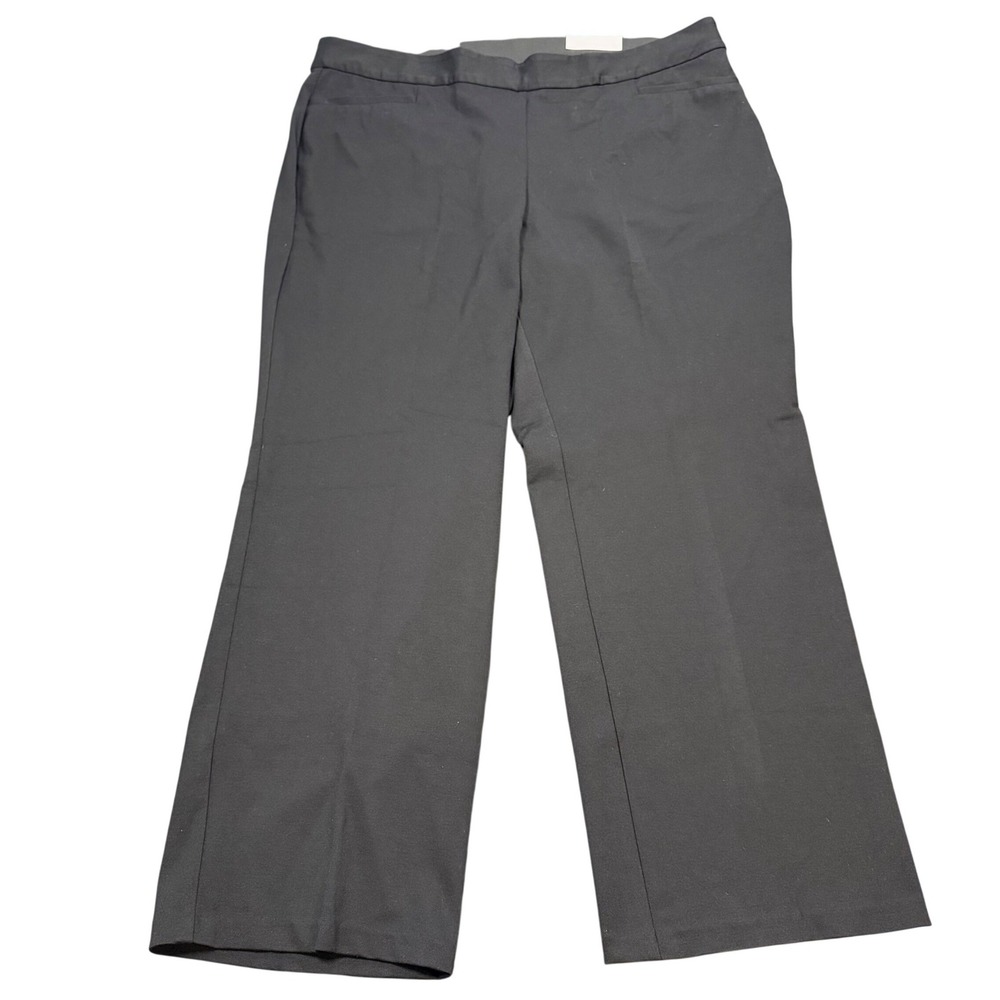 Lane Bryant Ponte Trouser Women Black Mid Rise Stretch Career Professional 20